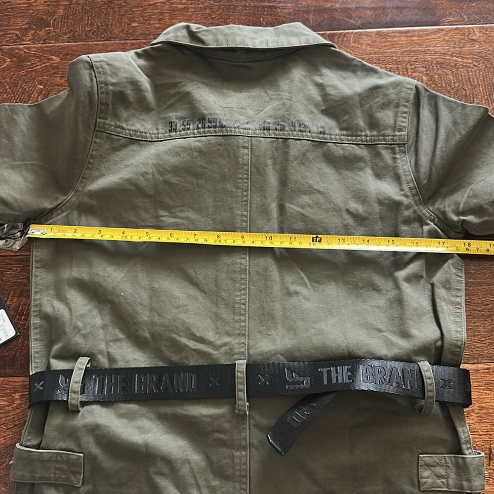 NWT LF The Brand Army Green Military Utility Romper Size XS. - Picture 8 of 8